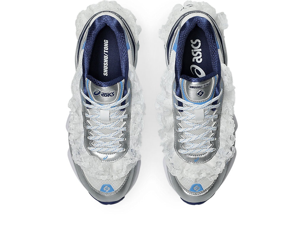 SHUSHU Tong x Asics Gel Kinetic Fluent White Dive Blue