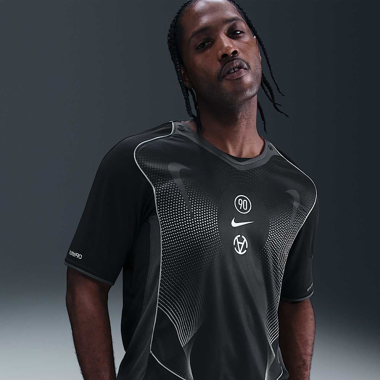 Slam Jam x Nike Total 90 Soccer Jersey Black IO8391-010 | More