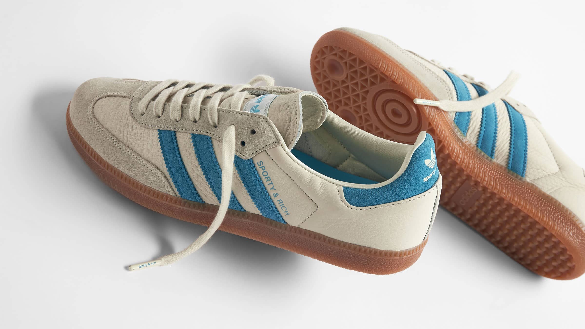 Sporty&Rich × adidas Originals Samba OG Sporty & Rich adidas Samba OG Cream White Blue Rush Gum