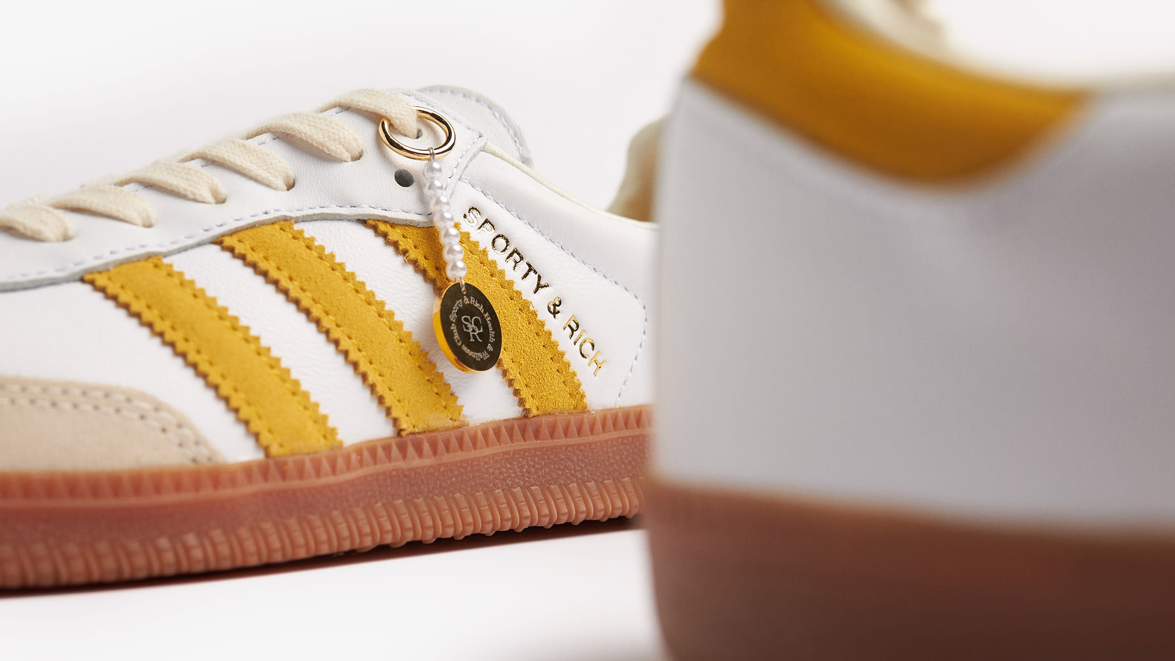 Sporty & Rich x adidas Samba White Bold Gold IF5661 | More Sneakers