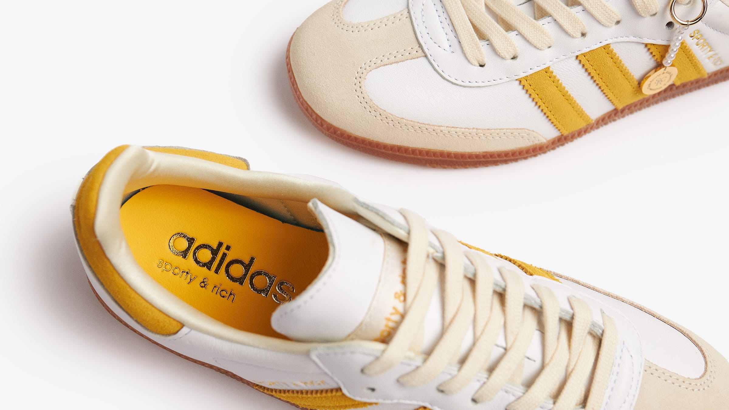 Sporty & Rich x adidas Samba White Bold Gold IF5661 | More Sneakers