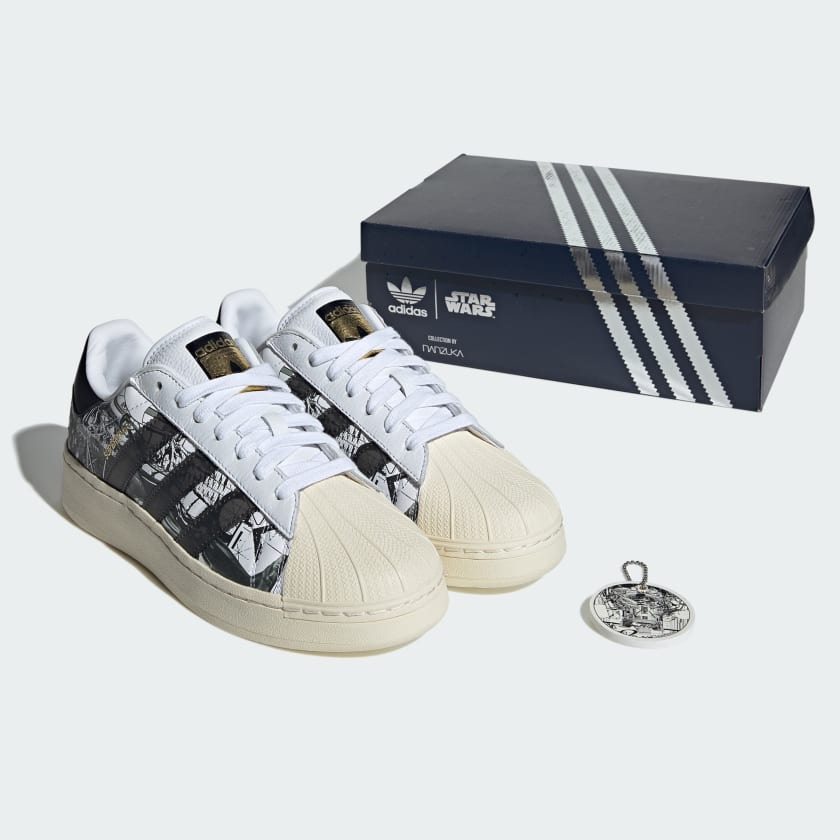 Star Wars x Nunzaka x adidas Originals Superstar XLG R2-D2 and C-3PO IF9249  | More Sneakers