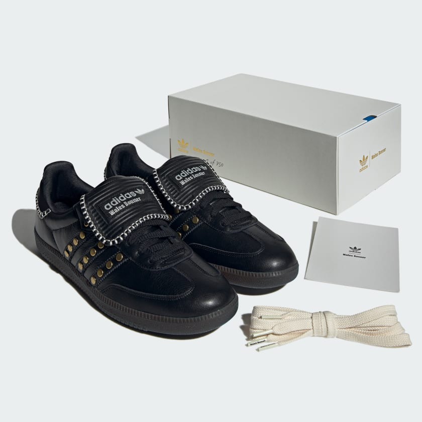 adidas gazelle silver green womens x Wales Bonner Karintha Lo Satin 'Core Black' Sneakers