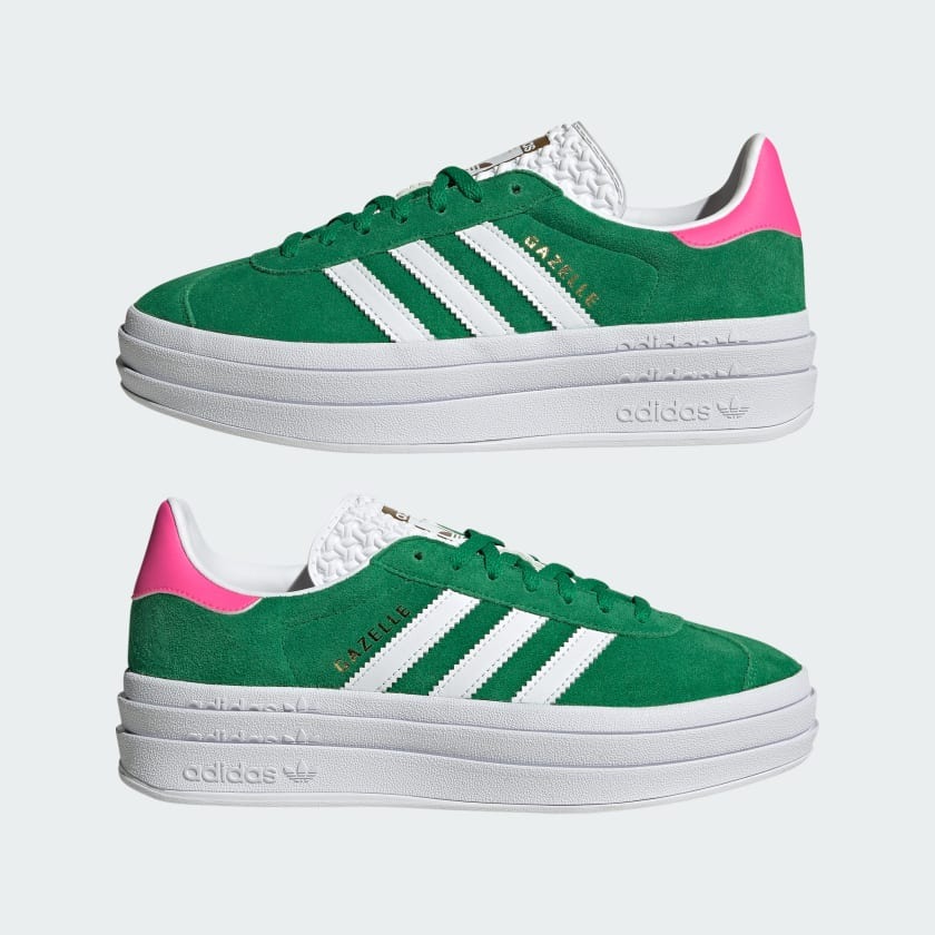 adidas gazelle silver green womens adidas Gazelle Bold - Women's