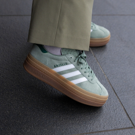スニーカー adidas Gazelle Bold W Silver Green White ID6998 Adidas Gazelle Bold Silver Green (W) - ID6998