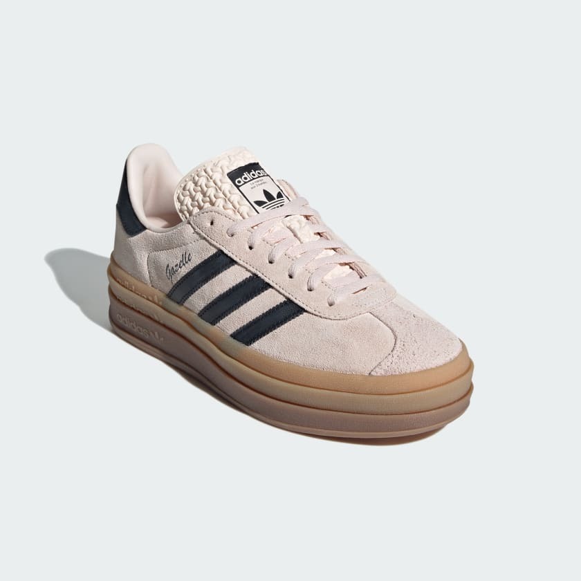 【ADIDAS】GAZELLE BOLD W WONQUA/CBLACK/CBLACK (IE0429) adidas Gazelle Bold Shoes - White | Free Shipping with