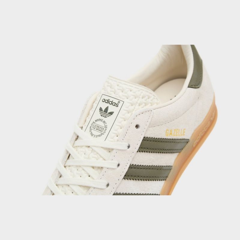 Womens adidas Originals Gazelle Indoor Cloud White Olive