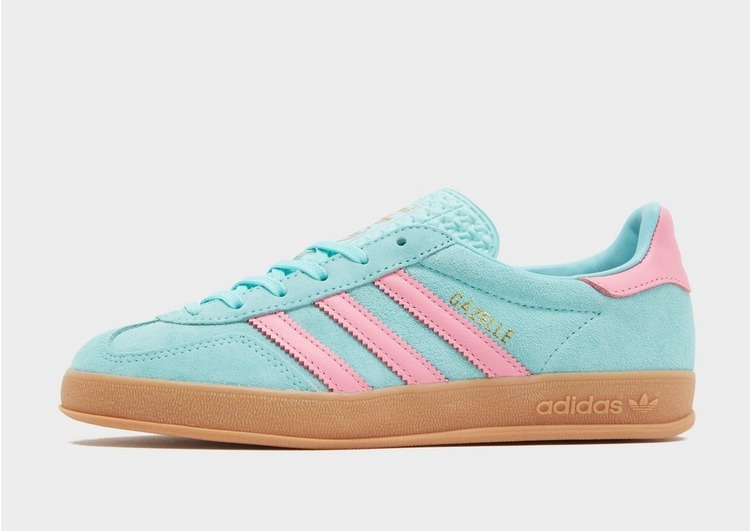 Womens adidas Originals Gazelle Indoor Flash Aqua Bliss Pink IH0690 | More  Sneakers
