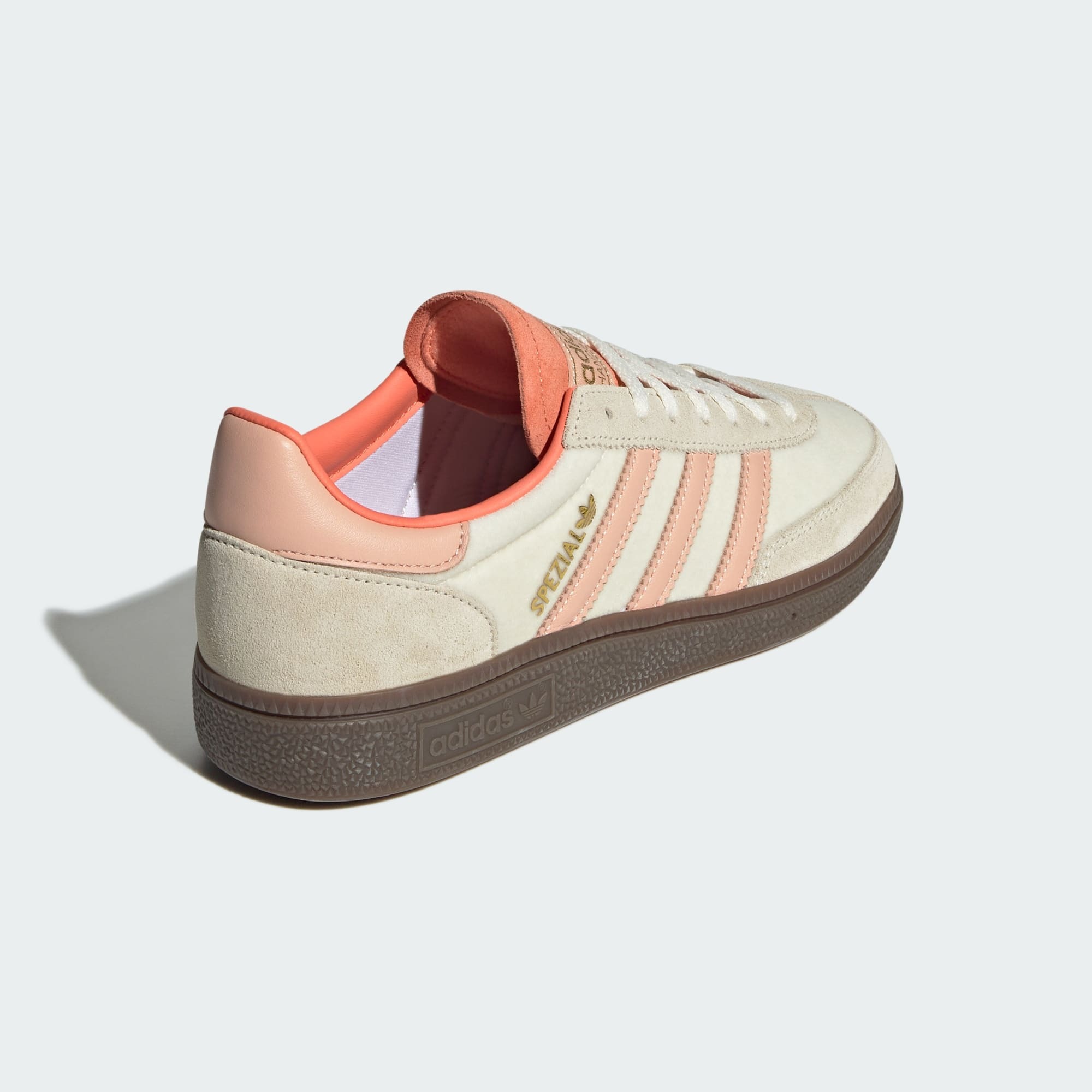 Womens adidas Originals Handball Spezial Cream White Coral Womens adidas Originals Handball Spezial Cream White Coral
