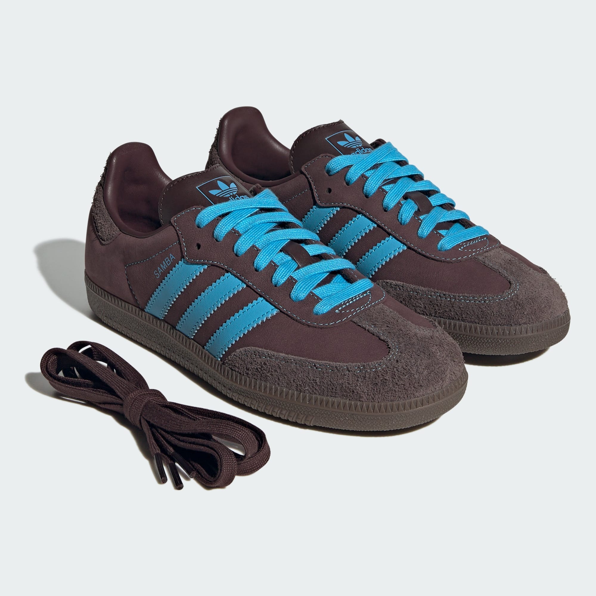 Womens adidas Originals Samba OG Shadow Brown Sky Rush