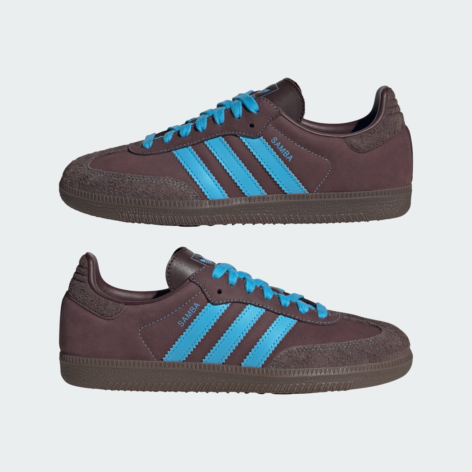 Womens adidas Originals Samba OG Shadow Brown Sky Rush