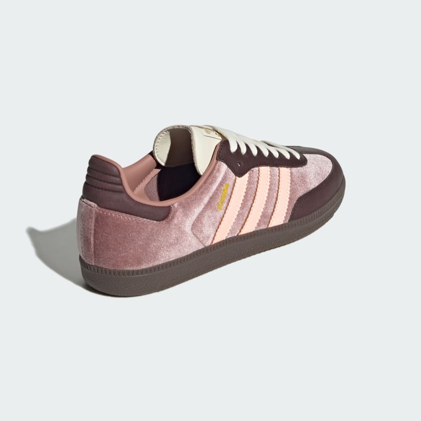 Womens adidas Originals Samba OG Velvet Warm Clay Clear