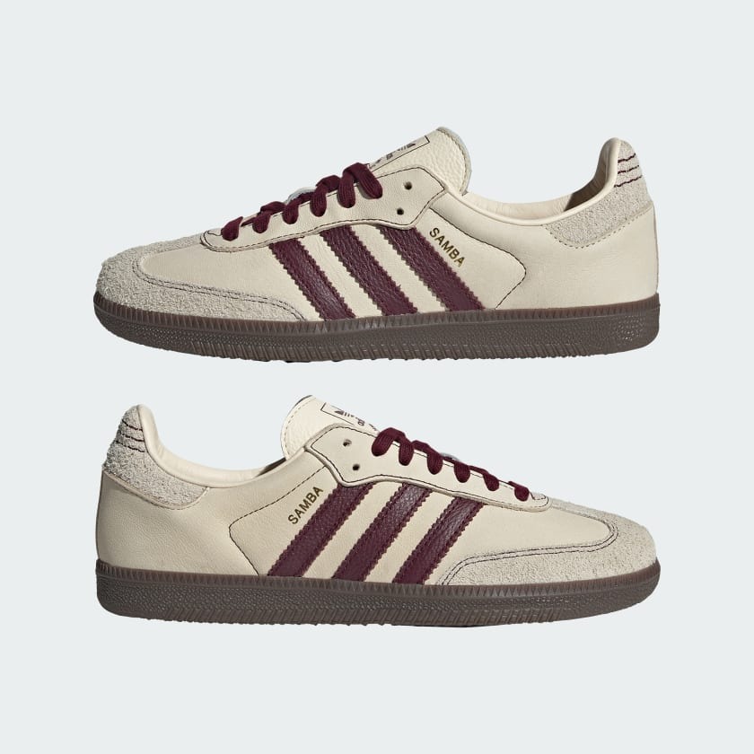 adidas gazelle silver green womens Adidas Samba OG Wonder White Maroon (Women's)
