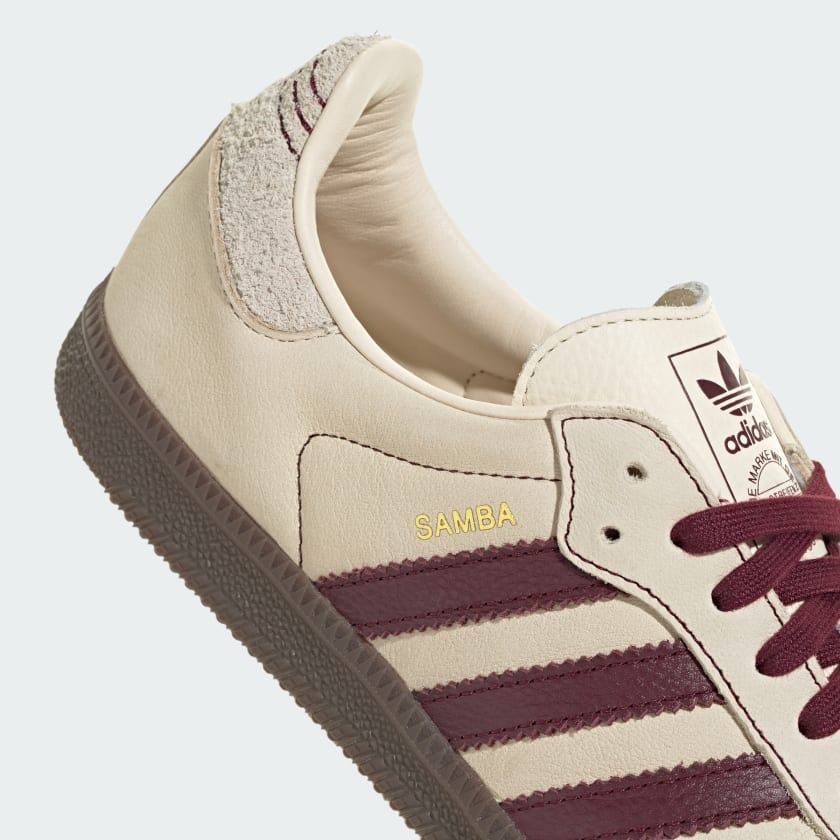 Womens adidas Originals Samba OG Wonder White Maroon IG1987