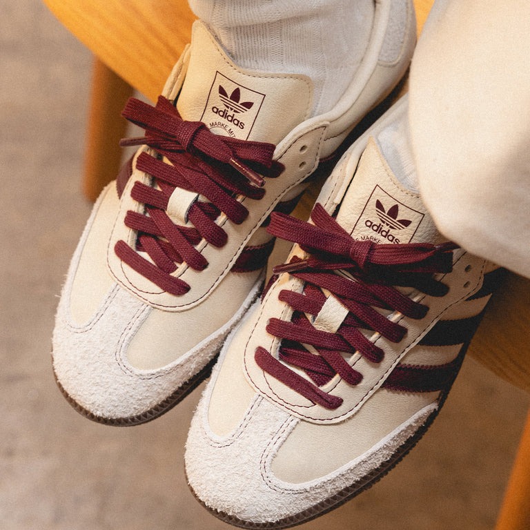 Womens adidas Originals Samba OG Wonder White Maroon IG1987