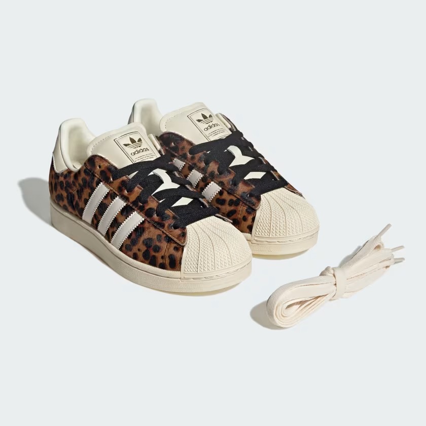adidas gazelle silver green womens adidas Women's Superstar II "Leopard Dark Brown Ivory"