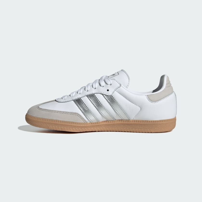 【本物保証 /関税・送料無料】adidas Women's Samba Silver adidas Originals Women's SAMBA OG SHOES in Silver Metallic