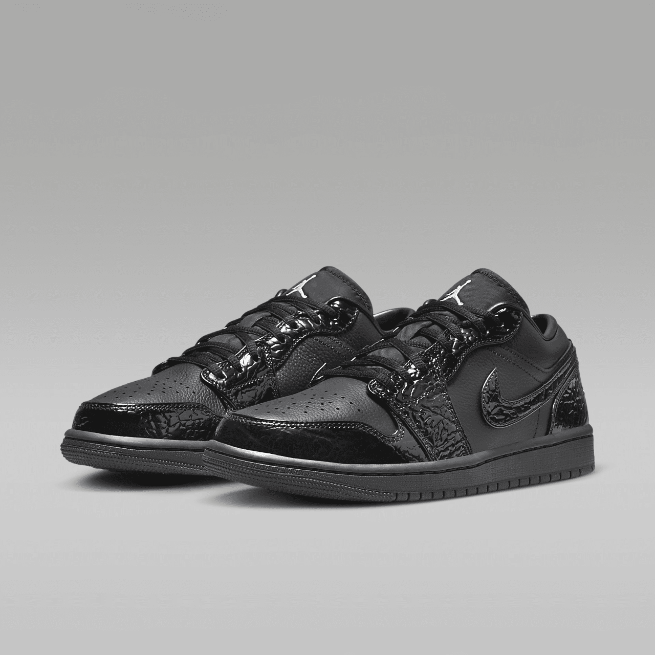Womens Air Jordan 1 Low SE Black Croc HJ7743-010 | More Sneakers