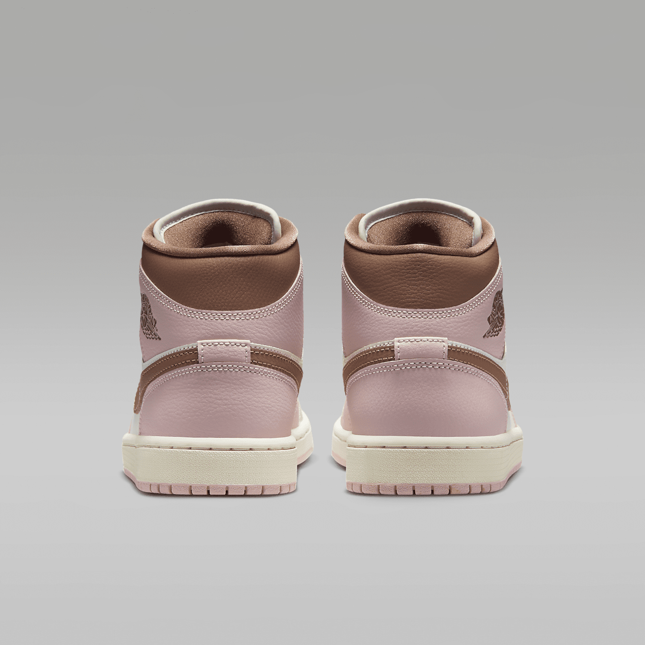 Womens Air Jordan 1 Mid Pink Oxford Archaeo Brown BQ6472-620 
