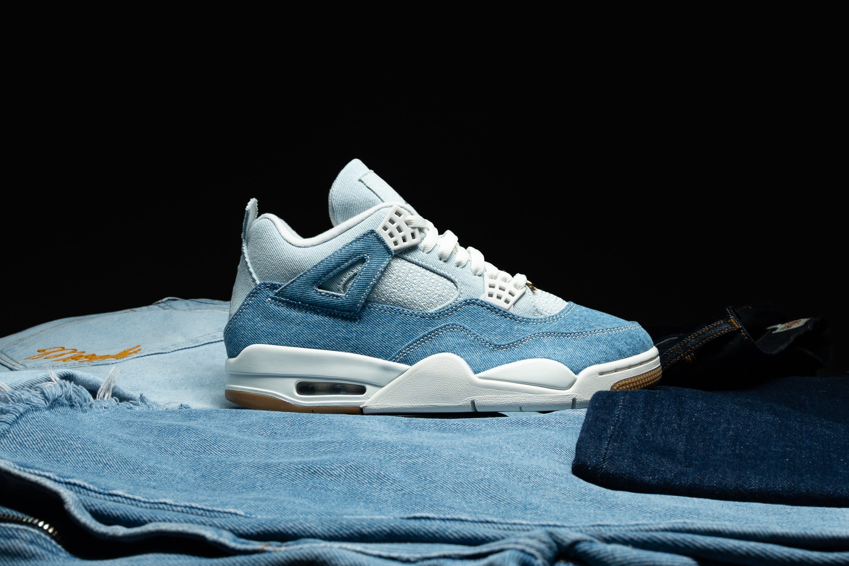 Womens Air Jordan 4 Retro TEX Worn Blue Denim IB6716-100 | More