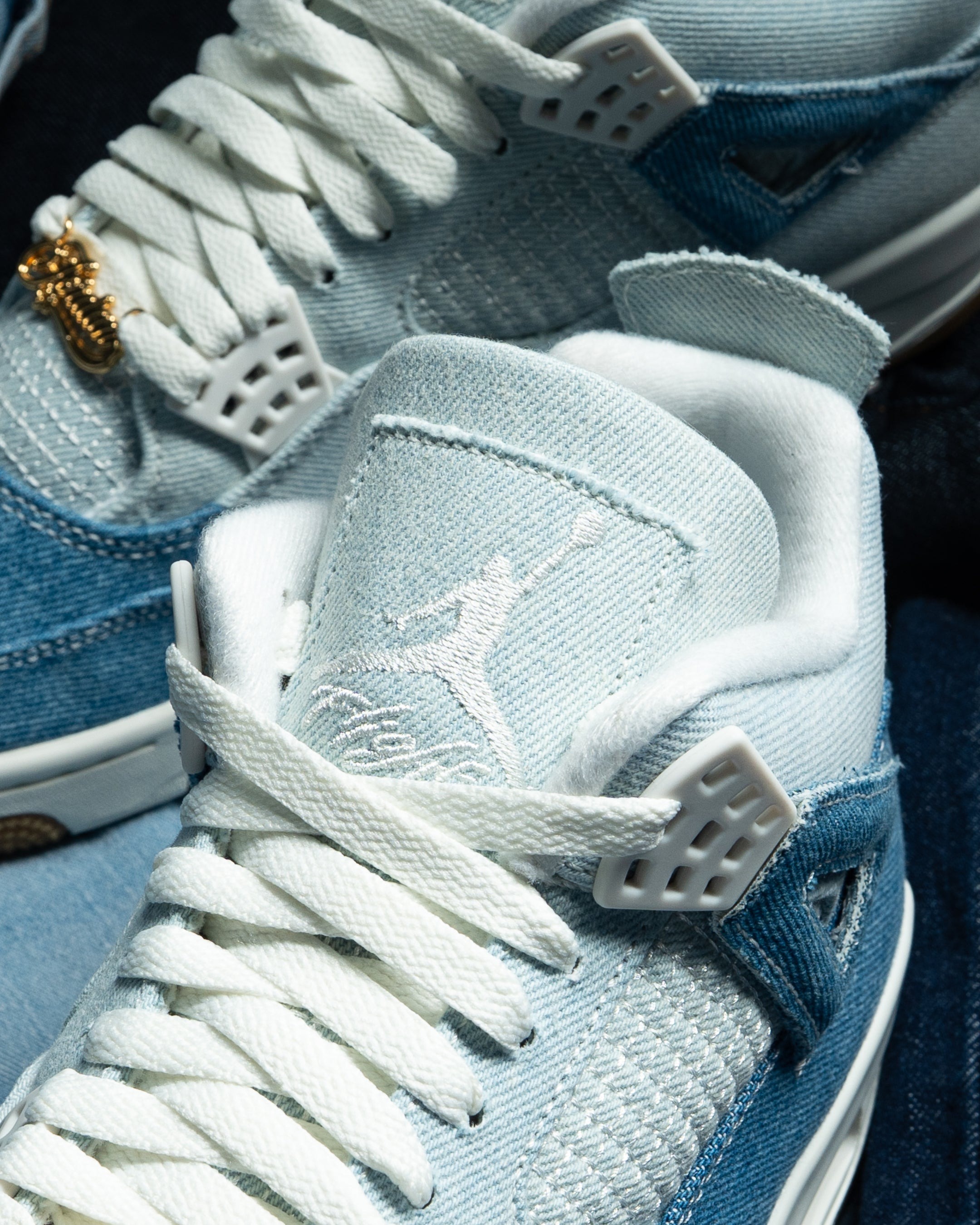 Womens Air Jordan 4 Retro TEX Worn Blue Denim IB6716-100 | More