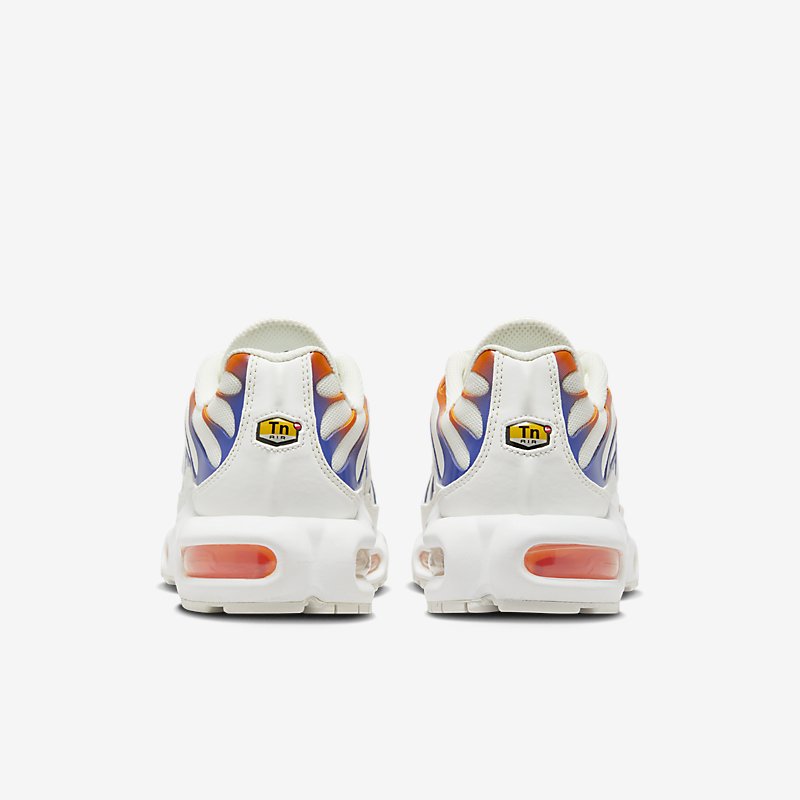 blue orange and white air max plus