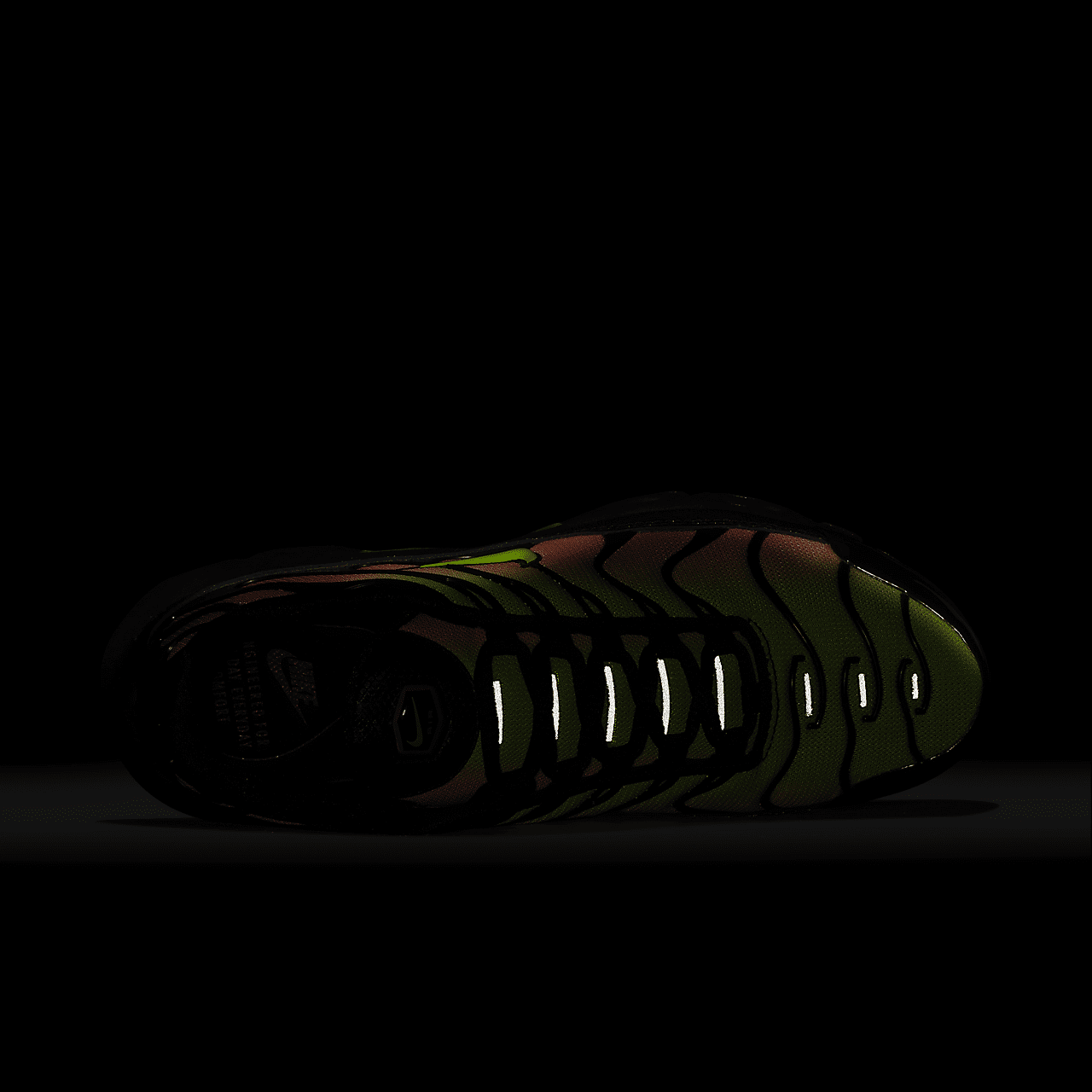 womens nike air max plus black volt solar red