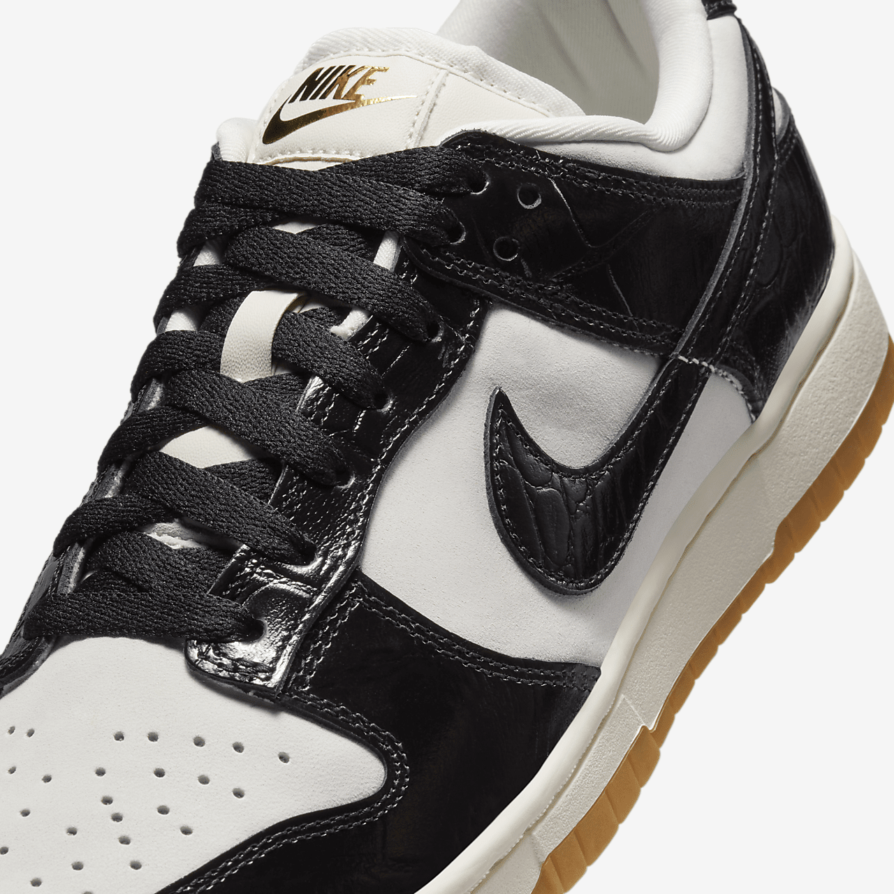 Womens Nike Dunk Low LX Croc Black FJ2260-003 | More Sneakers