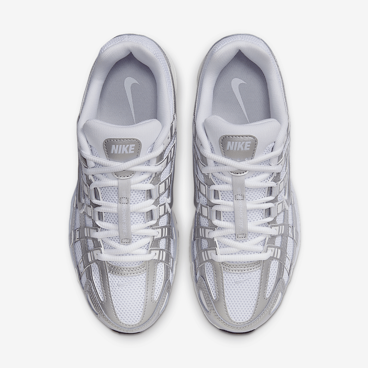 (W) Nike P-6000 White Blue Tint ★ BV1021-106 Women's P-6000 - White/Metallic Silver/Blue Tint/Sail – Feature