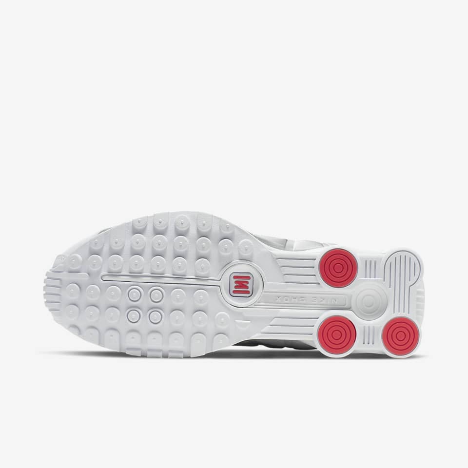 Womens Nike Shox R4 White Metallic Silver AR3565-101 | More Sneakers