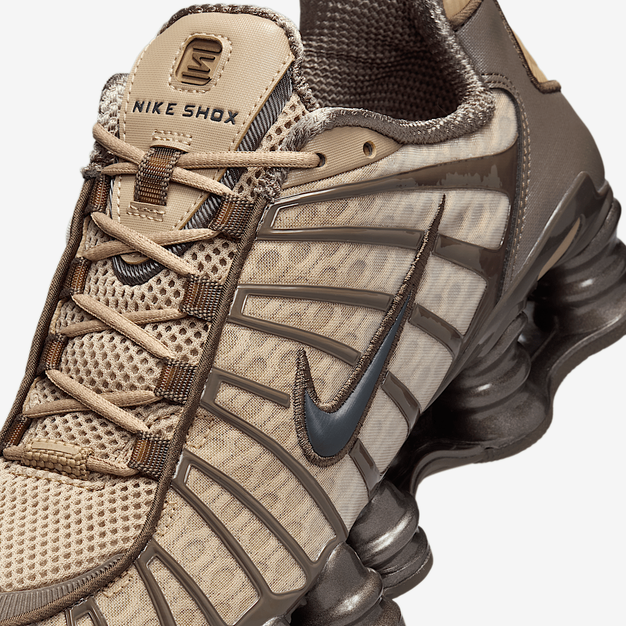 靴 Nike Women's Shox TL Khaki Nike Shox TL Khaki Ironstone Off Noir (Women's) - AR3566-201